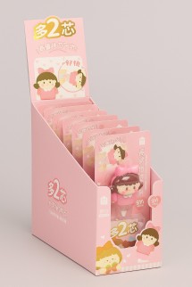 Корректор &quot;Girlfriend&quot;, pink + 2 сменных блока, шоу-бокс 8 шт.