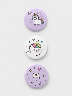 Набор значков 3 шт. iLikeGift Аниме «Unicorn»