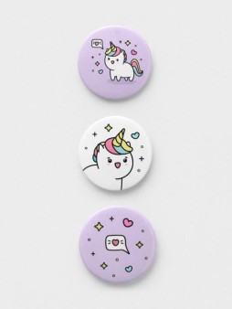 Набор значков 3 шт. iLikeGift Аниме «Unicorn»