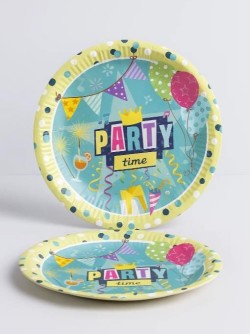 Набор бумажных тарелок Вечеринка, 6 шт d=180 мм