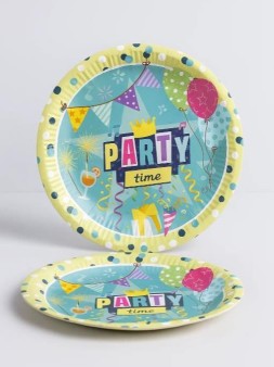 Набор бумажных тарелок Вечеринка, 6 шт d=180 мм