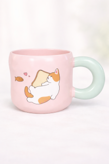 Кружка «Котик любит выпечку» (450 мл)