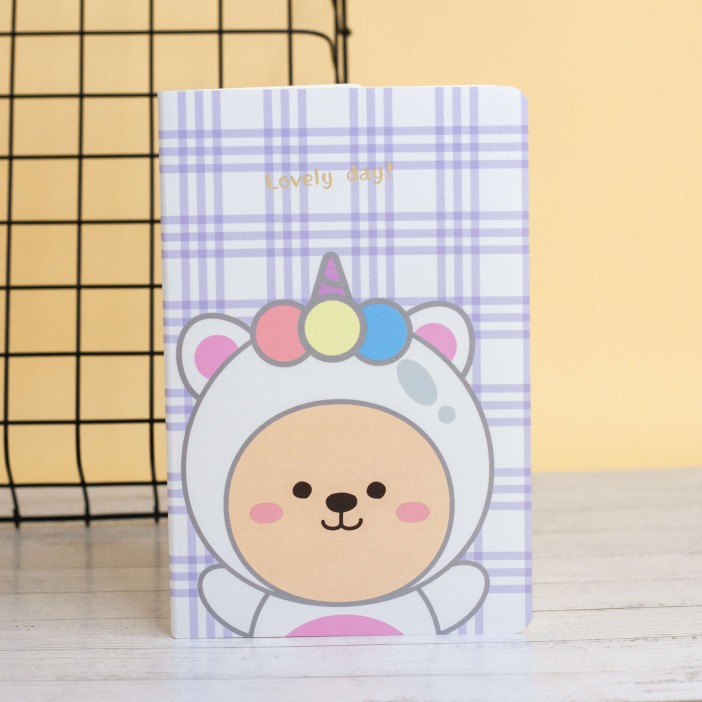 Тетрадь (A5) &quot;Lovely day unicorn&quot;, purple (13.5*20.5) 