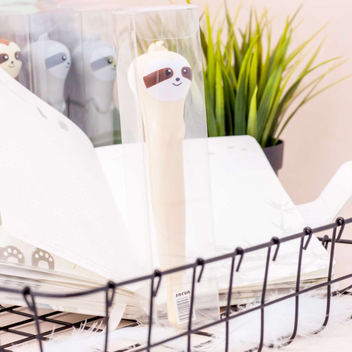 Ручка-сквиш "Ленивец", mix, шоубокс 20 шт. 