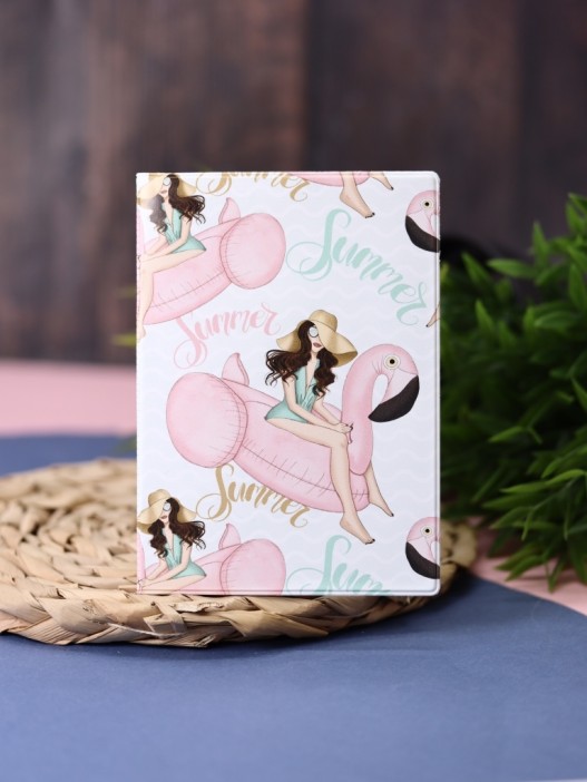 ОБЛОЖКА ДЛЯ ПАСПОРТА Flamingo Summer, плотность 560 мкм 