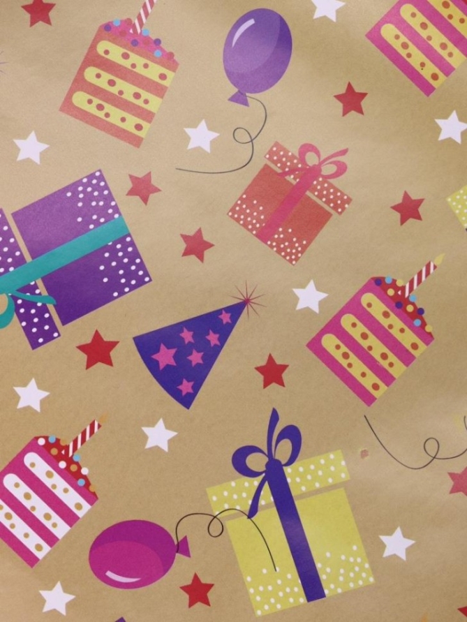 Упаковочная бумага «Joyful Wraps» 1 рулон, 50*70 см