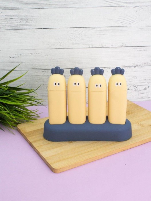 Формочки для мороженого «Veggy», 4 шт., yellow (14,5*18,5*5,5 см) 