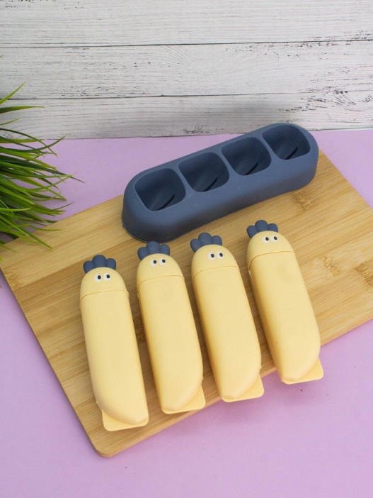 Формочки для мороженого «Veggy», 4 шт., yellow (14,5*18,5*5,5 см) 