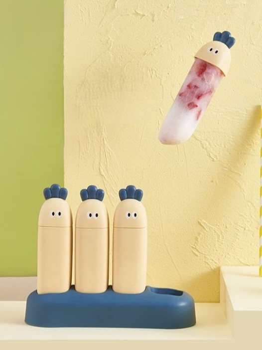 Формочки для мороженого «Veggy», 4 шт., yellow (14,5*18,5*5,5 см) 