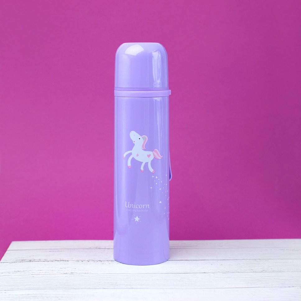 8743 Термос "Unicorn", purple (500ml)