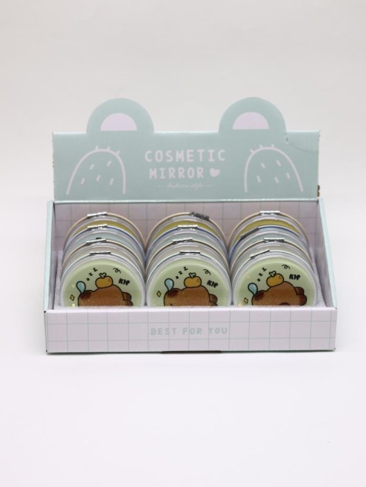 Набор зеркал «Capybara», circle, шоу-бокс 12 шт. (4 цвета) 