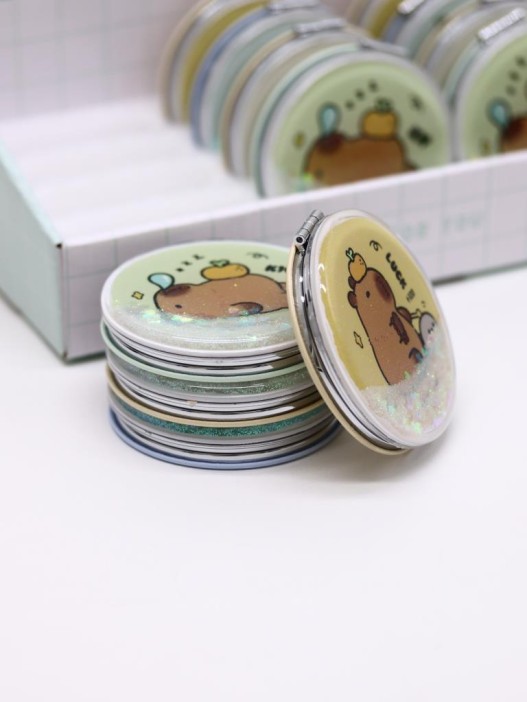 Набор зеркал «Capybara», circle, шоу-бокс 12 шт. (4 цвета) 