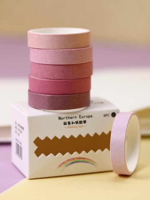 Набор декоративного скотча &quot;Classic colored&quot;, pink 