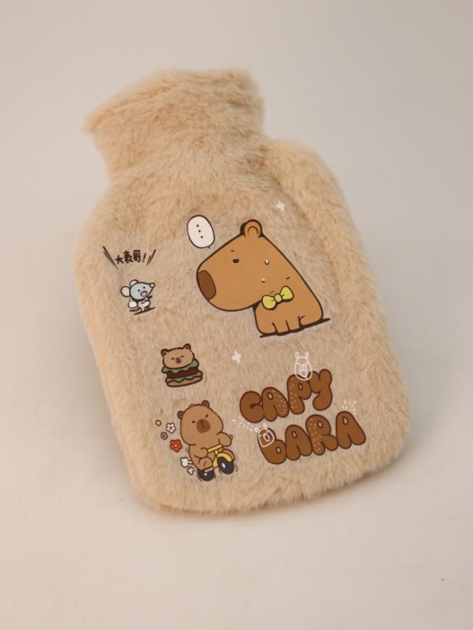 Грелка мини плюшевая &quot;Capybara&quot;, brown, 300 мл (20*12 см) 