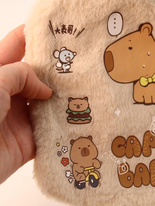 Грелка мини плюшевая &quot;Capybara&quot;, brown, 300 мл (20*12 см) 