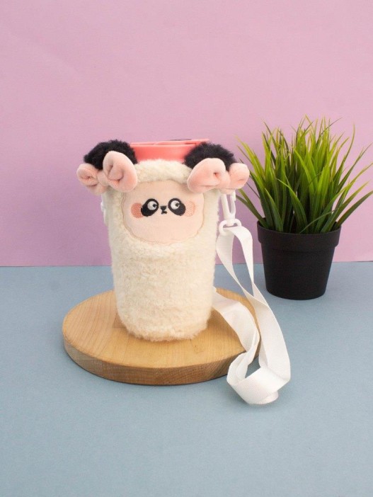 Футляр плюшевый для термоса &quot;My fuzzy&quot;, white (17*10 см) 