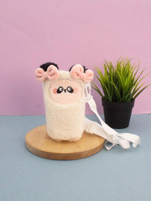 Футляр плюшевый для термоса &quot;My fuzzy&quot;, white (17*10 см) 