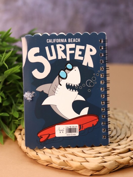 Блокнот с ручкой &quot;Акула&quot; mix, 10*14 см 