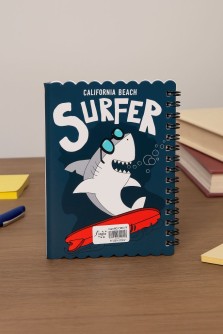 Блокнот с ручкой "Акула" mix, 10*14 см