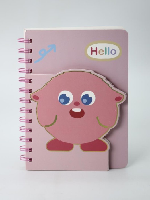 Блокнот на спирали (B6) &quot;Hello monster&quot;, pink (13*18) 
