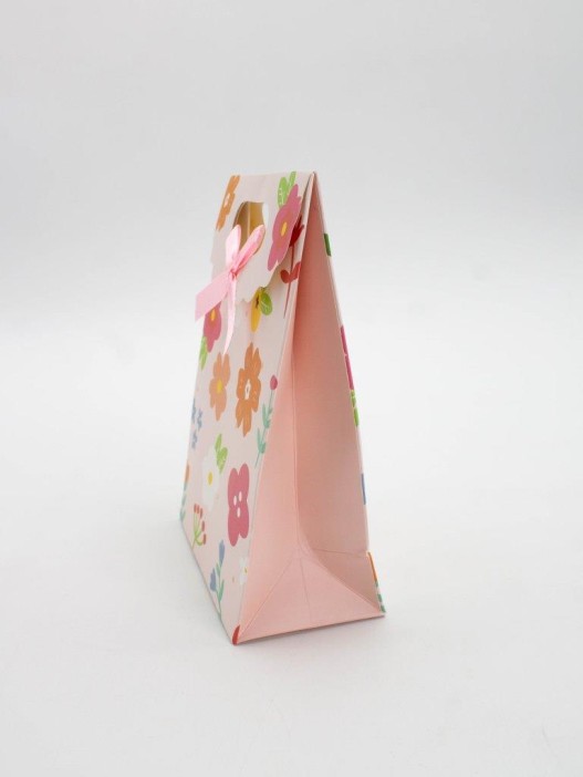 Пакет подарочный (XS) &quot;Big flowers&quot;, orange (12x6x16) 