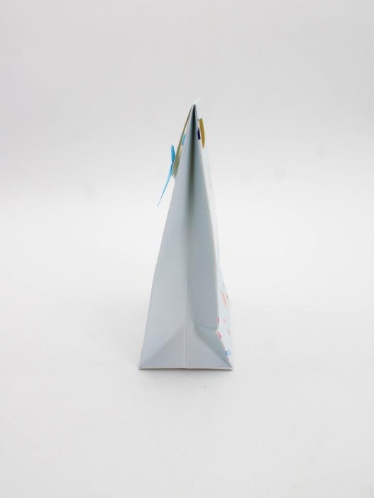 Пакет подарочный (XS) &quot;Colorful triangles&quot;, blue (12x6x16) 