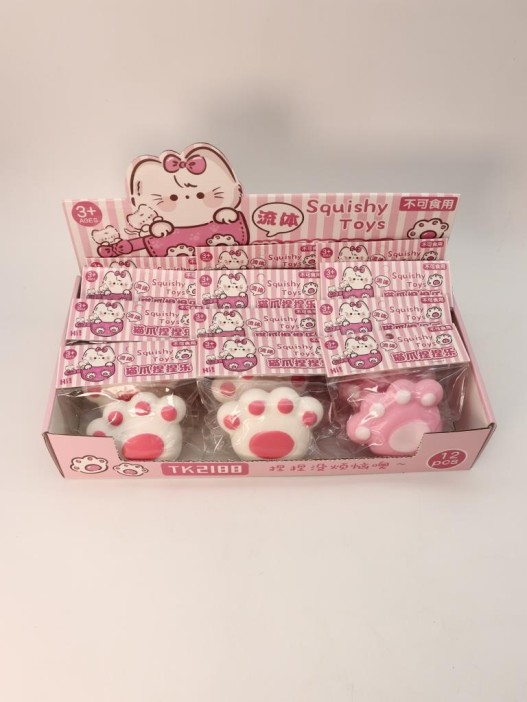 Мялка - антистресс «Мягкая Таба ЛАПКА», mix, шоу-бокс 12 шт. 