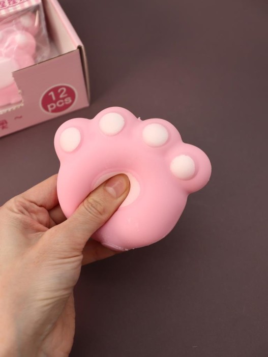 Мялка - антистресс «Мягкая Таба ЛАПКА», mix, шоу-бокс 12 шт. 