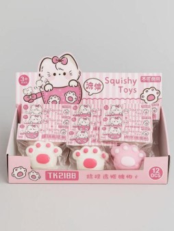 Мялка - антистресс «Мягкая Таба ЛАПКА», mix, шоу-бокс 12 шт.