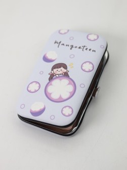 Маникюрный набор "Девочка с мангустином", фиолетовый