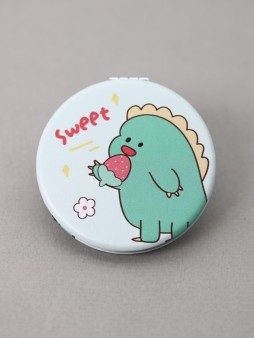Зеркало "Sweet dino strawberry round", green