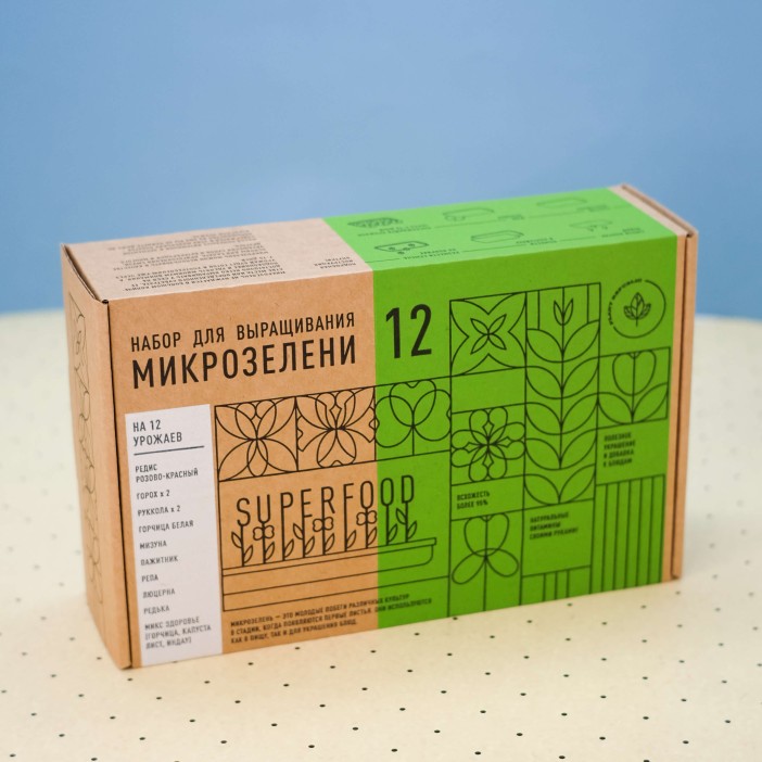 Набор для выращивания микрозелени "Plant Republic", "12 урожаев" 