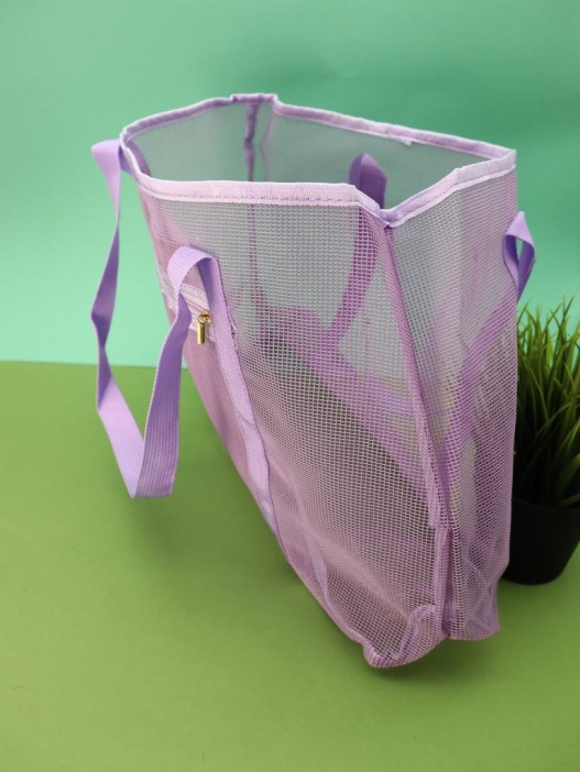 Сумка шоппер &quot;Transparent&quot;, purple (47*12*29.5 см) 