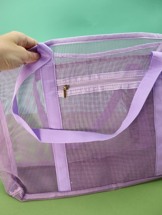 Сумка шоппер &quot;Transparent&quot;, purple (47*12*29.5 см) 