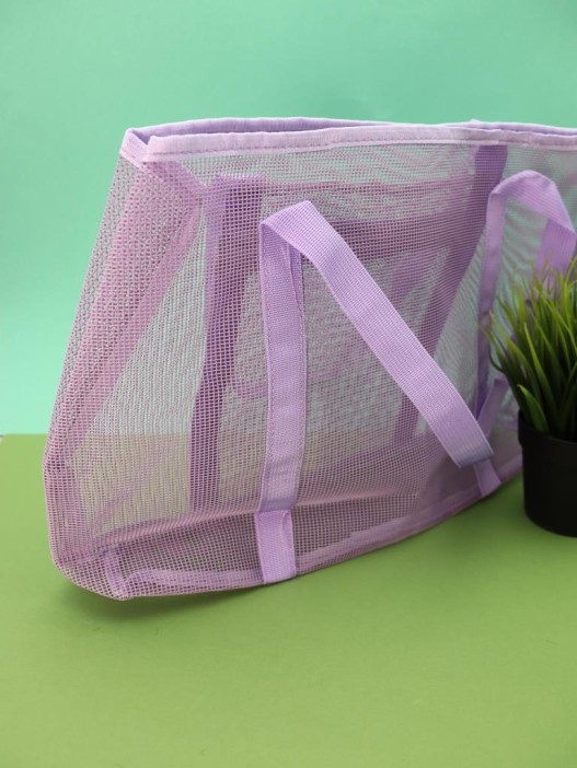 Сумка шоппер &quot;Transparent&quot;, purple (47*12*29.5 см) 