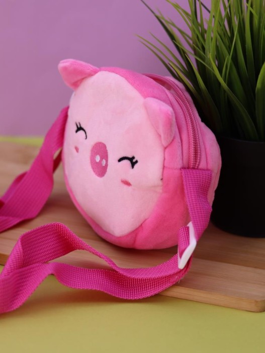 Сумочка плюшевая &quot;Pink pig&quot;, pink (15*13 см) 
