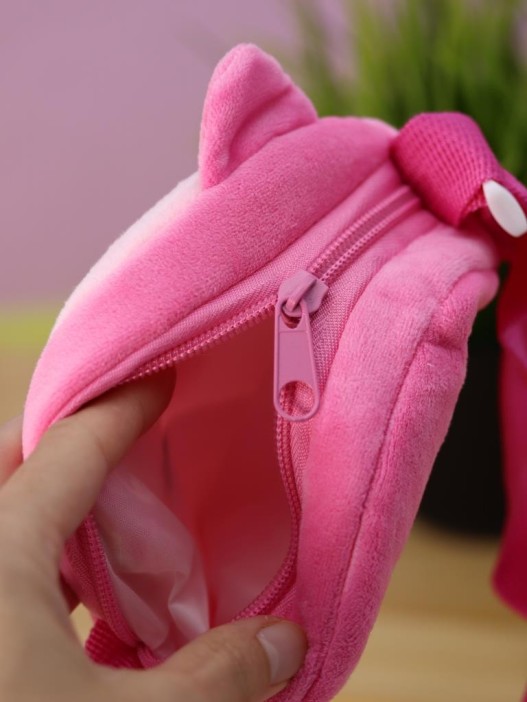 Сумочка плюшевая &quot;Pink pig&quot;, pink (15*13 см) 