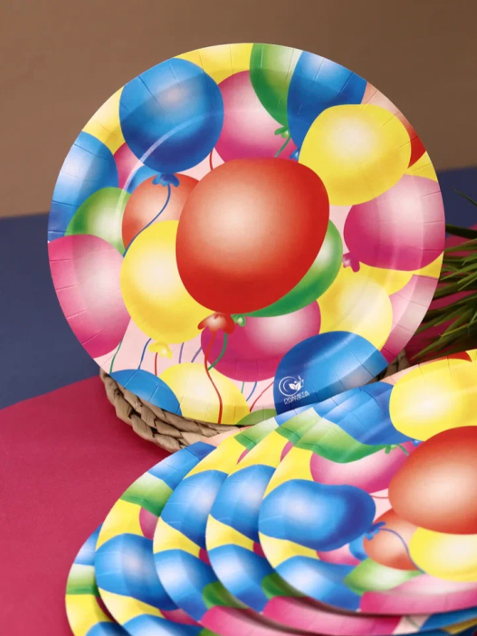 Набор бумажных тарелок 6 шт. &quot;Шары&quot; (230 мм) 