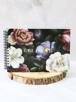 Скетчбук DRAW ME! «Цветочный», 14х20 см,  плотность 100 гр