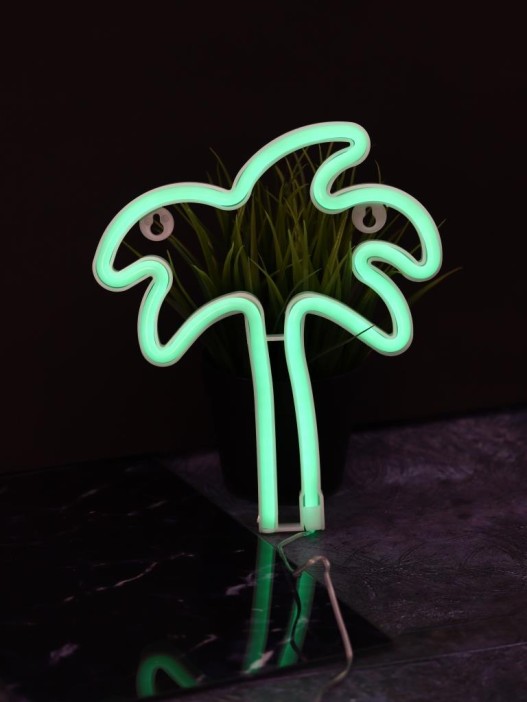Неоновый подвесной ночник "Palm tree", зелёное свечение (24*18 см) 