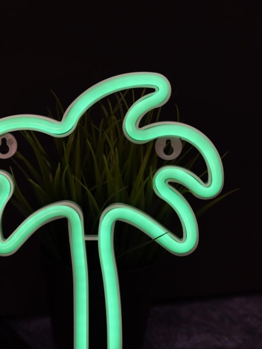 Неоновый подвесной ночник "Palm tree", зелёное свечение (24*18 см) 