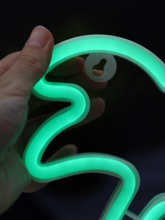 Неоновый подвесной ночник "Palm tree", зелёное свечение (24*18 см) 