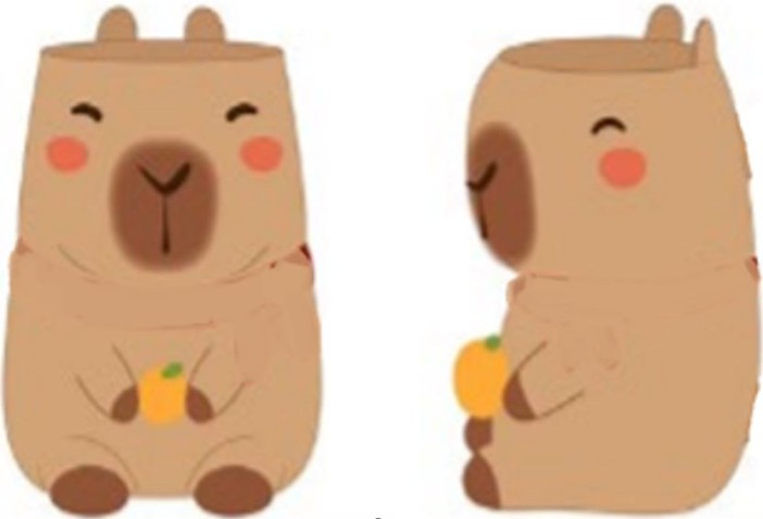 Копилка керамическая «Capybara money», brown (9,2х9,2х12,1 см) 