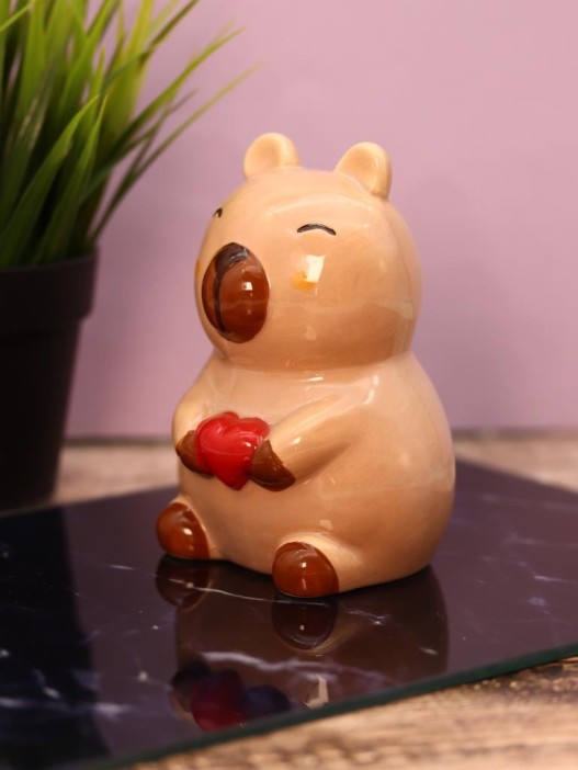 Копилка керамическая «Capybara money», brown (9,2х9,2х12,1 см) 