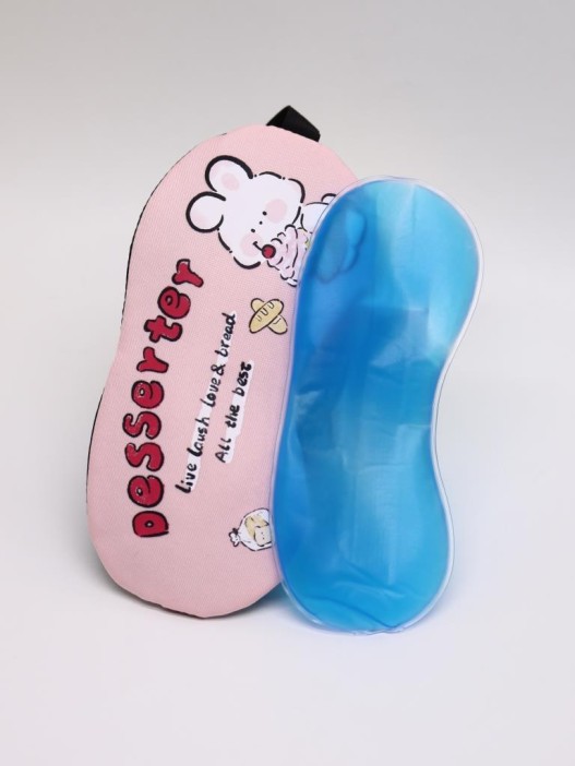 Маска для сна гелевая &quot;Happy travel&quot;, pink 