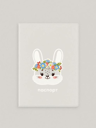 ОБЛОЖКА ДЛЯ ПАСПОРТА «Flower bunny»