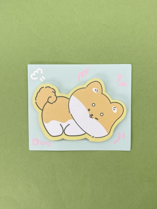 Блок стикер для записей &quot;Corgi dreaming&quot;, green 