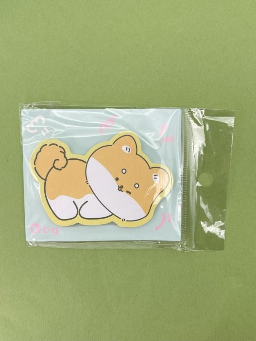 Блок стикер для записей &quot;Corgi dreaming&quot;, green 