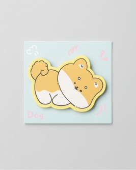 Блок стикер для записей "Corgi dreaming", green