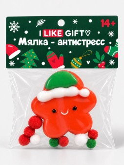 Мялка - антистресс iLikeGift "Новогодняя звёздочка", красная